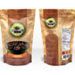Front and back views of a bag of vegan, gluten-free and non-GMO granola baked with fresh-ground arabica coffee beans.