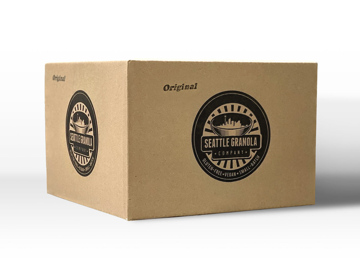 10 lb. box of vegan, gluten-free and non-GMO Original flavor granola.